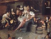 BOSCH, Hieronymus The temptation of the Bl Antonius oil painting reproduction